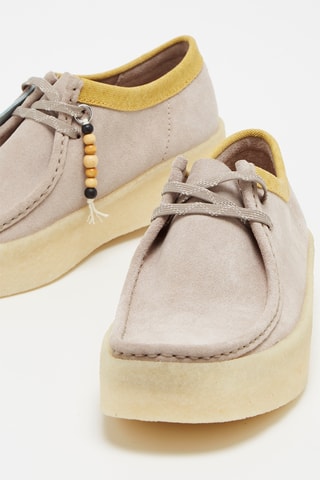 Mocassins plateformes en cuir suédé Wallabee Cup - Beige