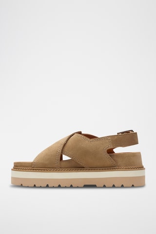 Sandales plateformes en cuir Orianna Roam - Beige