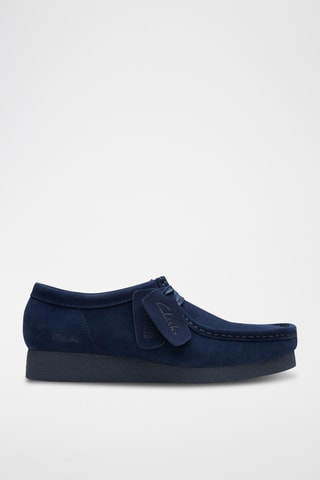 Chaussures bateau en cuir suédé Wallabee Evosh - Bleu marine