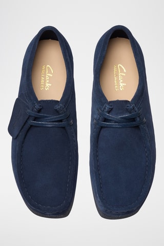 Chaussures bateau en cuir suédé Wallabee Evosh - Bleu marine