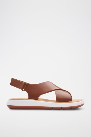 Sandales en cuir Jemsa - Marron foncé