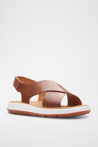 Sandales en cuir Jemsa - Marron foncé