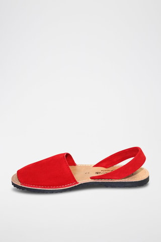 Minorchine in pelle - Rosso