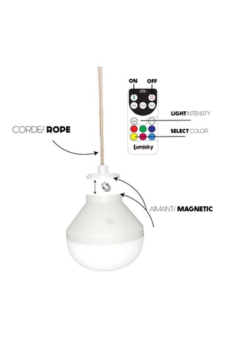 Lámpara de techo con bombilla LED portátil