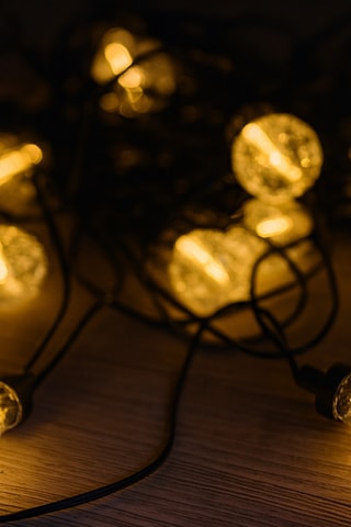 Guirlande lumineuse solaire LED Bubble String Light - Blanc chaud - 0,23 W