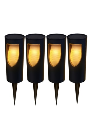 4 zonnebakens Led Grilly - Warmwit - 0,1 W