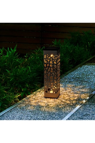 3 balizas solares LED Organic Inox - Plateado