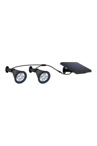 Doble foco solar 2 en 1 para clavar o fijar - Negro - 2 x 5 W