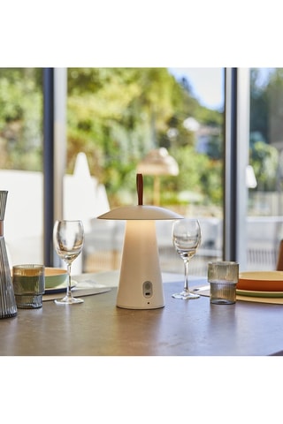 Lámpara de mesa LED exterior Fungy - Blanco
