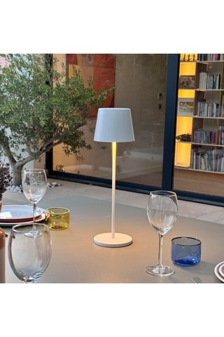 Lámpara de sobremesa LED inalámbrica Kelly - Blanco