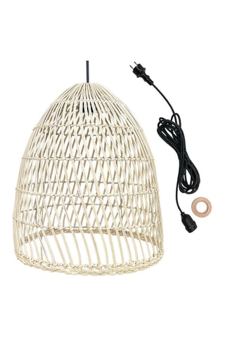 Lámpara de techo con cable de exterior de ratán Paulo - 45 cm
