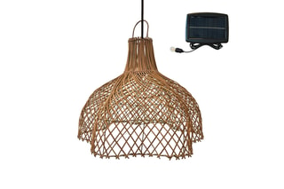Lámpara de techo solar LED de ratán Aria - Natural