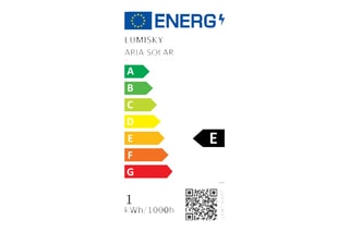 Lámpara de techo solar LED de ratán Aria - Natural