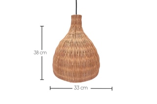 Lámpara de techo LED de ratán Bella - Natural - 6 W