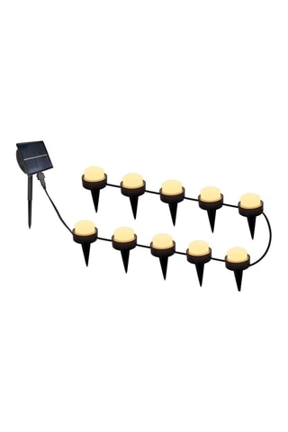 10 minibalizas solares LED Soliray - Negro - 10 x 5 W