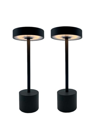 2 lampes à poser LED Roby - 2 W - Gris - 20 h d'autonomie - Classe E