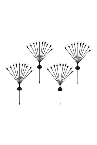 4 antorchas solares LED Lyra - Negro