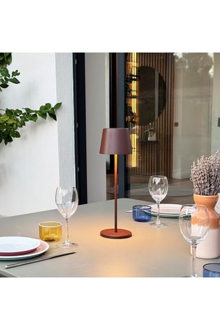 Lámpara de sobremesa LED inalámbrica Kelly - Marrón