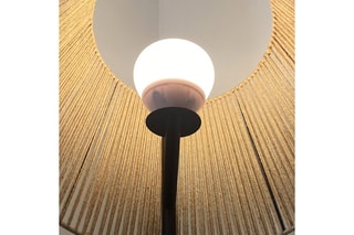Lámpara de pie inalámbrica LED Octavio Gris y marrón