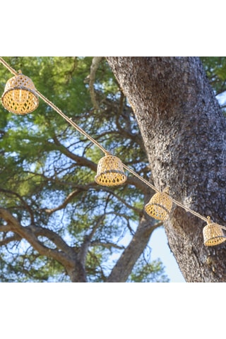 2 guirlandes lumineuses LED en bambou Maly Light Hybrid - Blanc chaud - 2,88 W