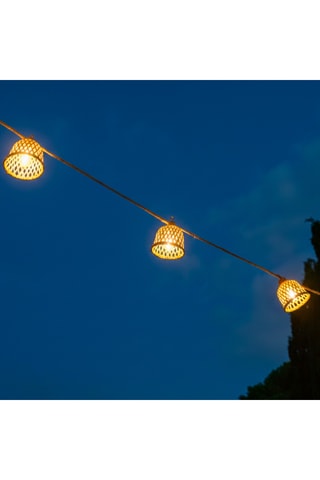 2 guirlandes lumineuses LED en bambou Maly Light Hybrid - Blanc chaud - 2,88 W