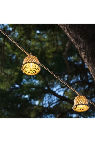 2 guirlandes lumineuses LED en bambou Maly Light Hybrid - Blanc chaud - 2,88 W