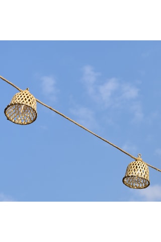2 guirlandes lumineuses LED en bambou Maly Light Hybrid - Blanc chaud - 2,88 W