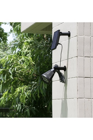 2 focos solares de exterior 2 en 1 LED Spiky Away - Negro - 2 x 5 W