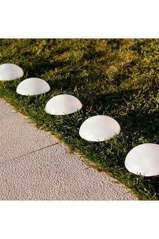 5 balizas solares LED Half moon - Plateado