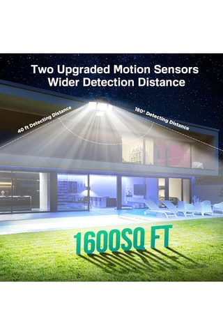 2 focos solares LED Fairview - Negro - 2 x 8 W