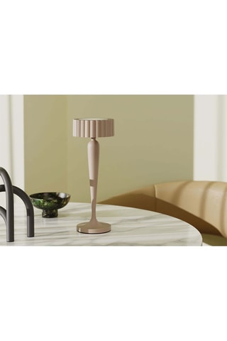 Lámpara de sobremesa inalámbrica de aluminio TWIGGY Blanco A26 cm