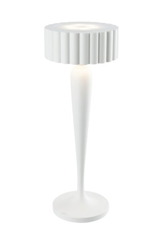Lámpara de sobremesa inalámbrica de aluminio TWIGGY Blanco A26 cm