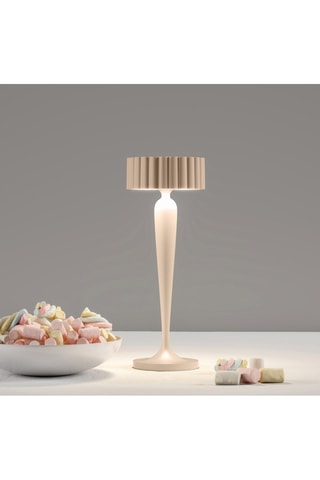 Lámpara de sobremesa inalámbrica de aluminio TWIGGY Blanco A26 cm