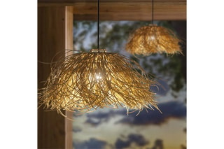 Lámpara de techo solar Froufrou - Natural y negro