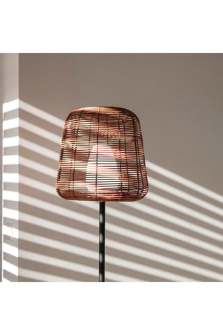 Lámpara de pie LED Tall Bohème - Negro y marrón