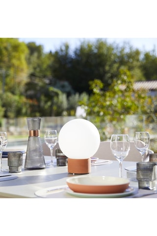 Lámpara LED de exterior Terra Concrète - Terracota y blanco