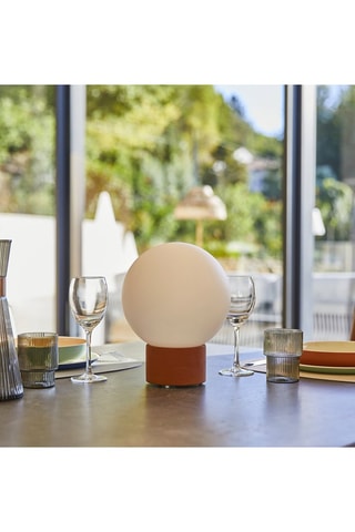 Lámpara LED de exterior Terra Concrète - Terracota y blanco