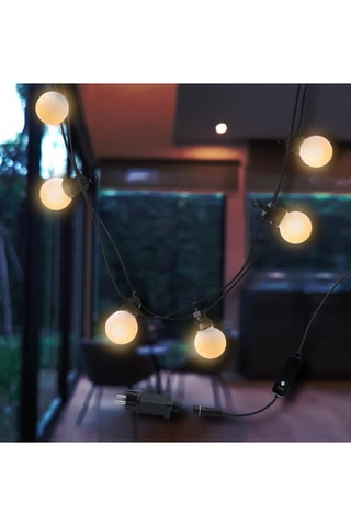 Guirnalda de exterior LED Party Milky - Blanco cálido - 1 W