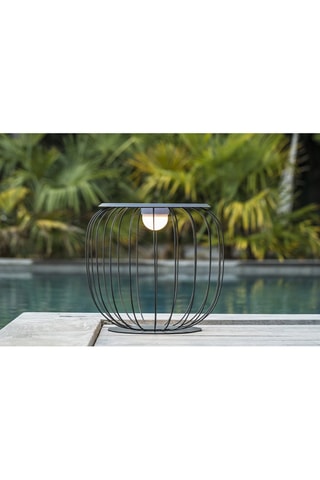 Lanterne LED extérieure Sunrise - Noir - 2 couleurs - 5 h d'autonomie - 40 x 43,8 cm