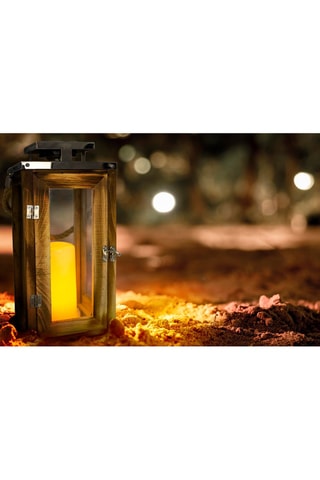 Farol solar de madera Oacky - Natural - 1 W