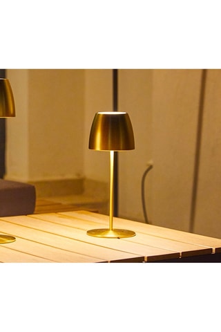 Lámpara de sobremesa inalámbrica LED recargable Orlum - Dorado