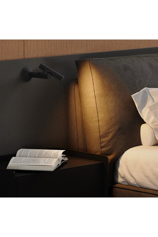 Draadloze Ledwandlamp Zoom Wall - Zwart - 2 W