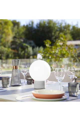 Lámpara LED de exterior Terra Concrète - Gris y blanco