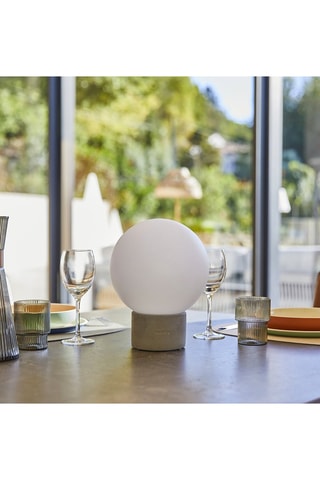 Lámpara LED de exterior Terra Concrète - Gris y blanco