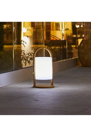 2 lámparas de suelo LED de madera Woody - Beige
