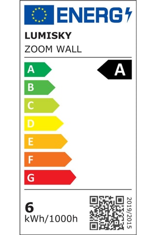 Ledwandlamp Zoom Wall - 1,8 W - Wit - gebruiksduur van 8 uur - Klasse A
