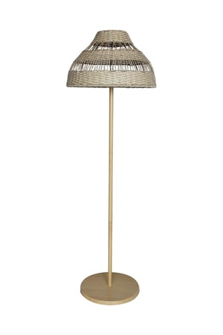 Lámpara de pie inalámbrica LED de madera Elion - Natural