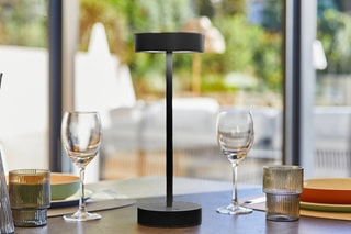 Lámpara de sobremesa inalámbrica de aluminio SANDY Negro A33 cm