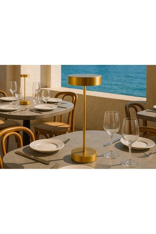 Lámpara de sobremesa inalámbrica de aluminio SANDY Oro A33 cm