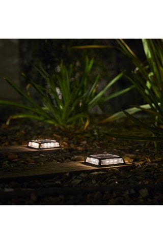 8 focos LED solares Quadry - Negro